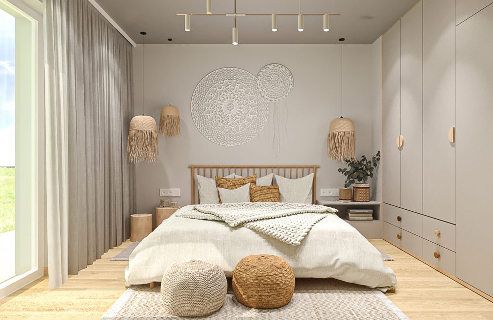 Projekt wnętrz domu - Boho