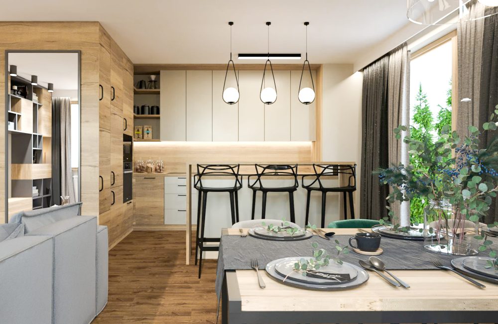 Projekt wnętrz mieszkania - Glębocka