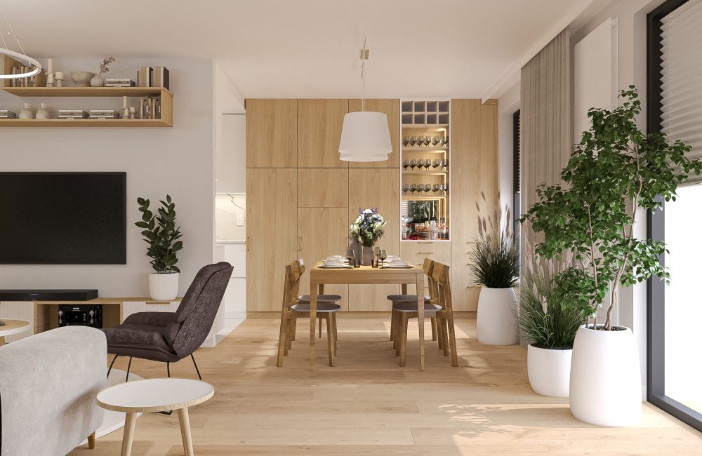 Projekt wnętrz mieszkania - Koronkowa