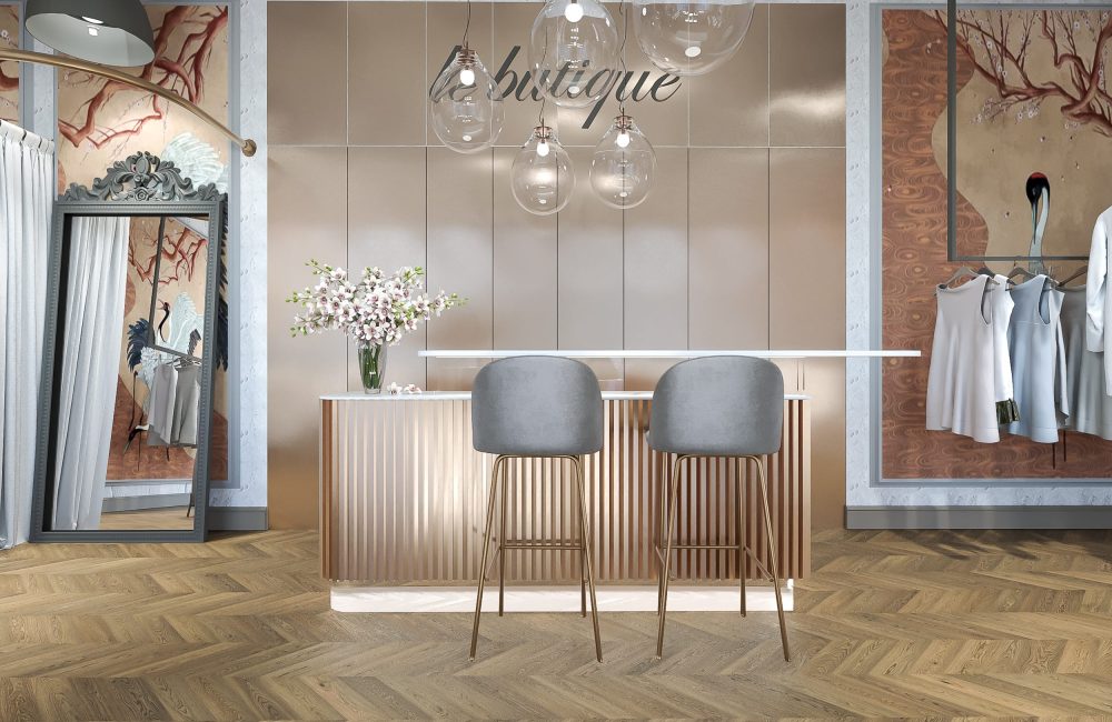 Projekt wnętrz butiku - Butik