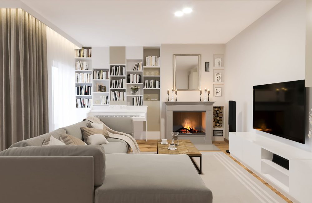 Projekt wnętrz mieszkania - Z Kinowymi Fotelami